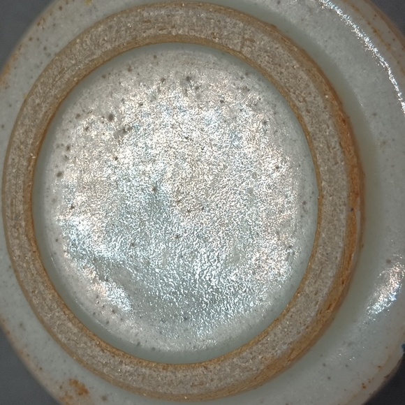 Vintage ceramic mug flowers gray brown - Picture 6 of 6